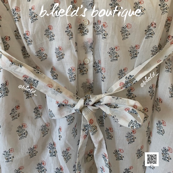 Dôen Jo Dress in Red Dahlia Block Print Organic Cotton Size XS Brand New NWT - Picture 7 of 17